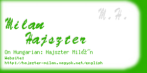 milan hajszter business card